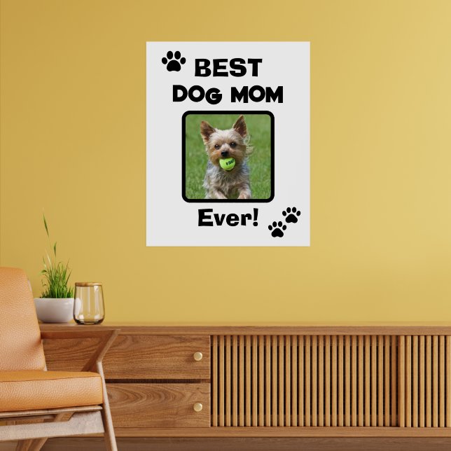 Póster Mamá de Perro y Gato más Linda Personalizada (Salón 2)