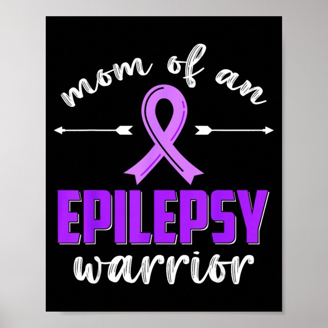 Póster Mamá de un guerrero contra la epilepsia conciencia (Frente)