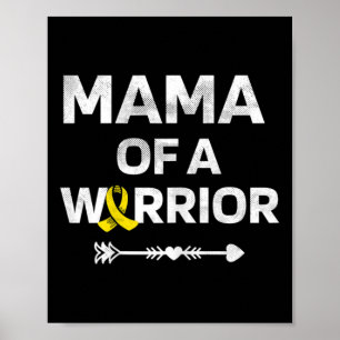 Póster Mamá De Un Guerrero Dipg Conciencia Cáncer Infanti