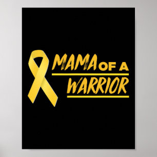 Póster Mamá De Un Guerrero Mamá Concienciación Sobre El C