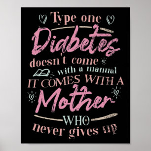 Póster Mamá De Un Niño Con Diabetes T1d