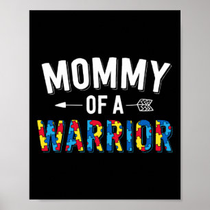 Póster Mamá De Una Familia Guerrera Mamá Mundo Autismo Aw