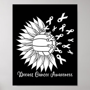 Póster Mamá de voleibol de cáncer Abuela Cinta rosada