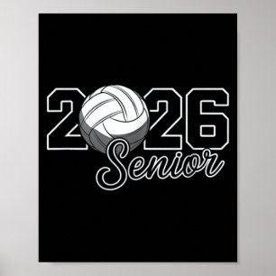 Póster Mamá de voleibol Senior 2026 graduación de escuela