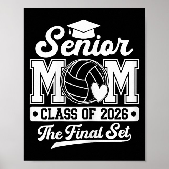 Póster Mamá de voleibol senior El conjunto final Cl de gr (Frente)