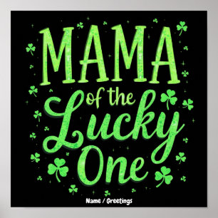 Póster Mamá Del Afortunado Primer Día de San Patricio 