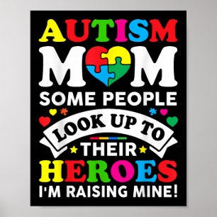 Póster Mamá del autismo crea conciencia sobre el autismo
