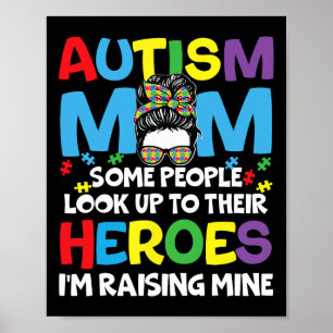 Póster Mamá del autismo despierta conciencia sobre el aut