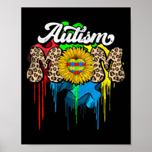 Póster Mamá del autismo orgullosa apoya la conciencia del