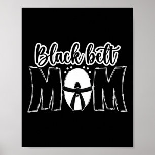 Póster Mamá del Cinturón Negro Karate Mamá Karate Madre K
