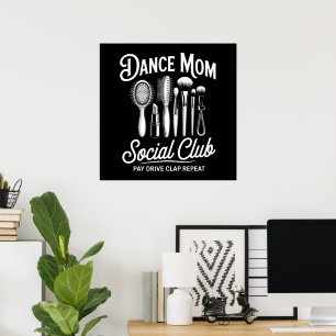 Póster Mamá del club social de mamá de baile