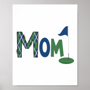 Póster Mamá Del Cumpleañero Agujero En Uno Deporte De Gol