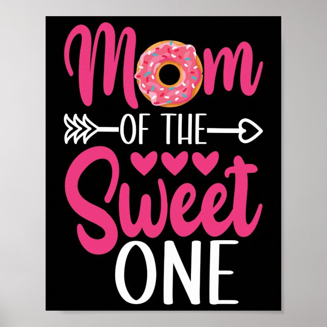 Póster Mamá del Donut Dulce con Sprinkles (Frente)