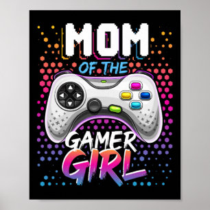 Póster Mamá Del Juego De Videojuegos Chica De Gamer Cumpl