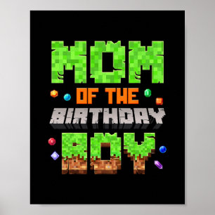 Póster Mamá Del Niño Cumpleañero Juego De Video Juegos Pi