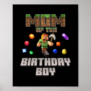 Póster Mamá Del Niño Cumpleañero Jugador De Videojuegos N
