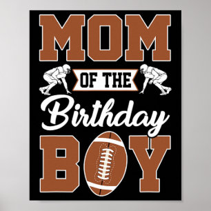 Póster Mamá Del Niño Cumpleañero Partido De Fútbol Famili