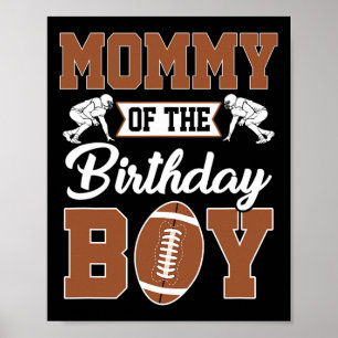 Póster Mamá del niño de cumpleaños Partido de fútbol Fami