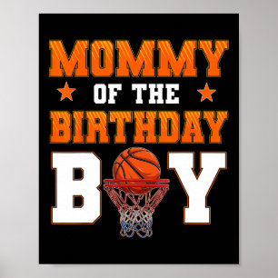 Póster Mamá del niño de cumpleaños Sketll Party Familia M