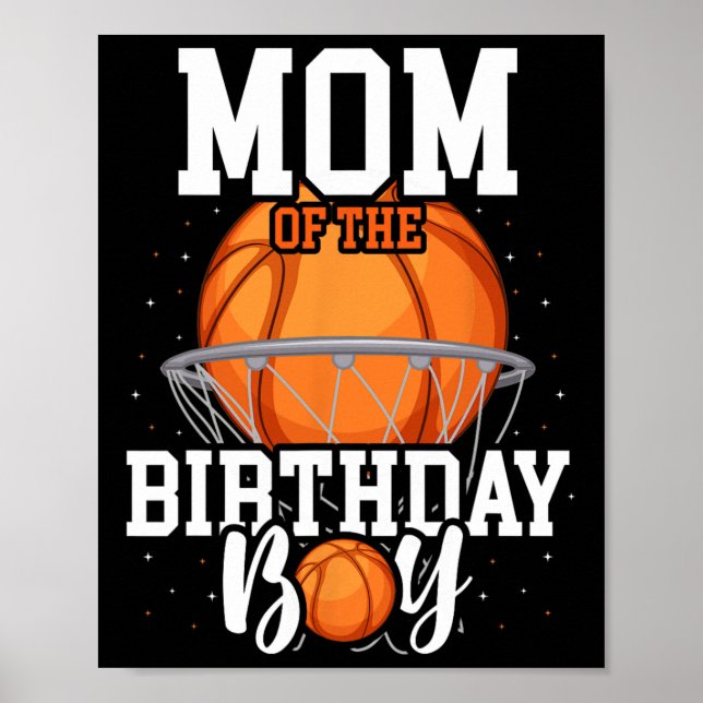 Póster Mamá del niño de cumpleaños tema Sketll fiesta de  (Frente)