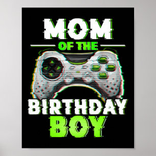 Póster Mamá Del Niño De Cumpleaños Videocamenta Familia