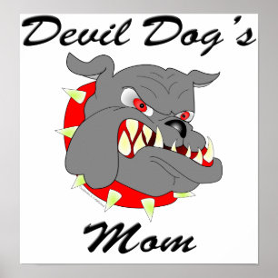 Póster Mamá del perro demonio del USMC