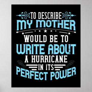 Póster Mamá - describe a la madre como el huracán