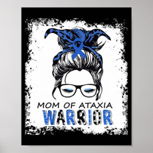 Póster mamá divertida de ataxia guerrero, diseño ataxia a