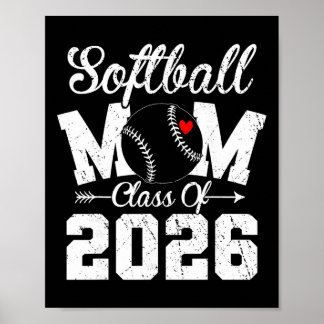 Póster Mamá divertida de Senior Softll de la graduación d
