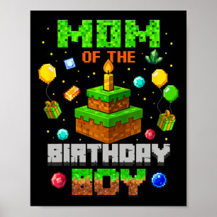 Póster Mamá Divertida Del Cumpleaños Del Chico Festejo Vi