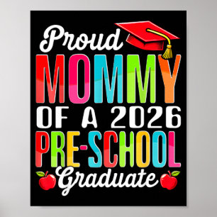 Póster Mamá divertida y orgullosa de una clase de preesco