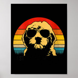 Póster Mamá doodle femenina mamá goldendoodle retro madre
