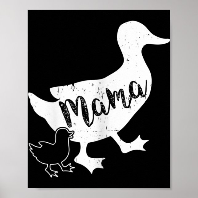 Póster Mama Duck y un bebé Duckman Fun Mom (Frente)