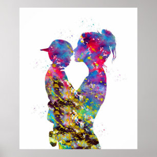 Póster Mamá E Hijo Colorfull Gifs