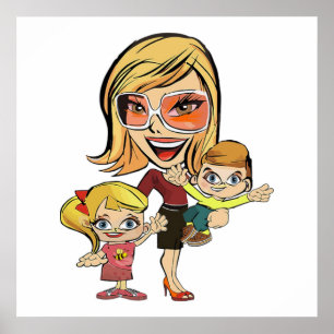 PÓSTER MAMÁ E HIJOS