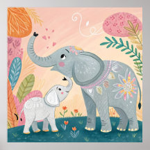 Mamá elefante y bebé