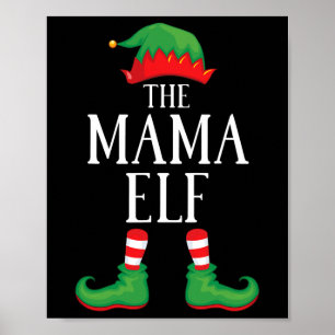 Póster Mama Elf Mating Group Navidad Divertida Familia Na