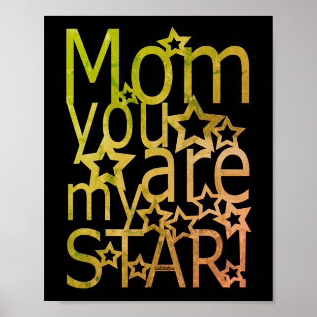 Póster MAMÁ, ERES idea de regalo de mi madre. (Frente)