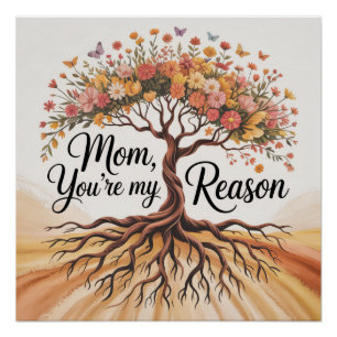 Póster Mamá, eres mi razón
