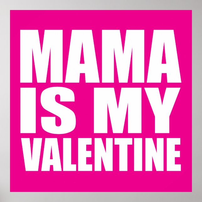 Póster Mamá es mi valentina (Frente)