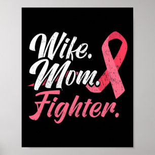 Póster Mamá Esposa Lucha Contra El Cáncer De Mama Por Un 