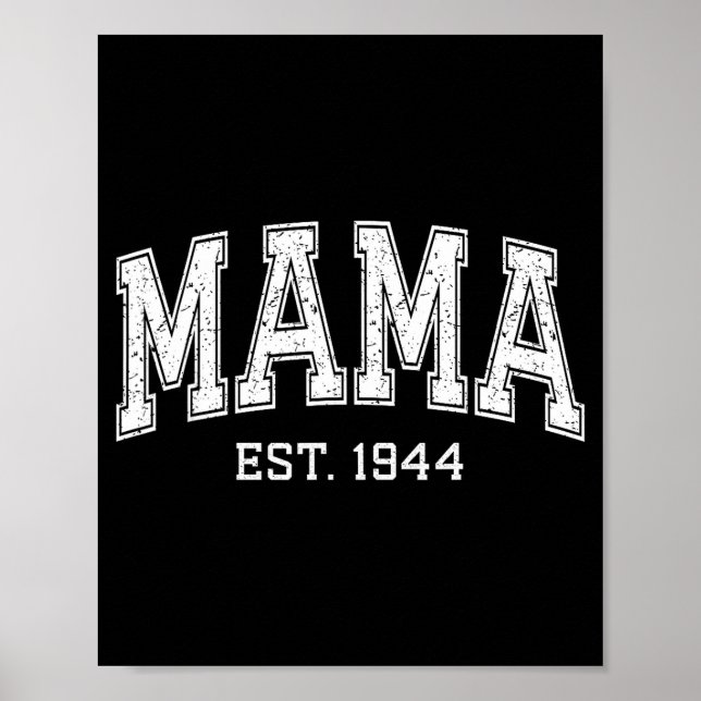 Póster Mama Est 1944 Mom D Mothers Day Ized  (Frente)