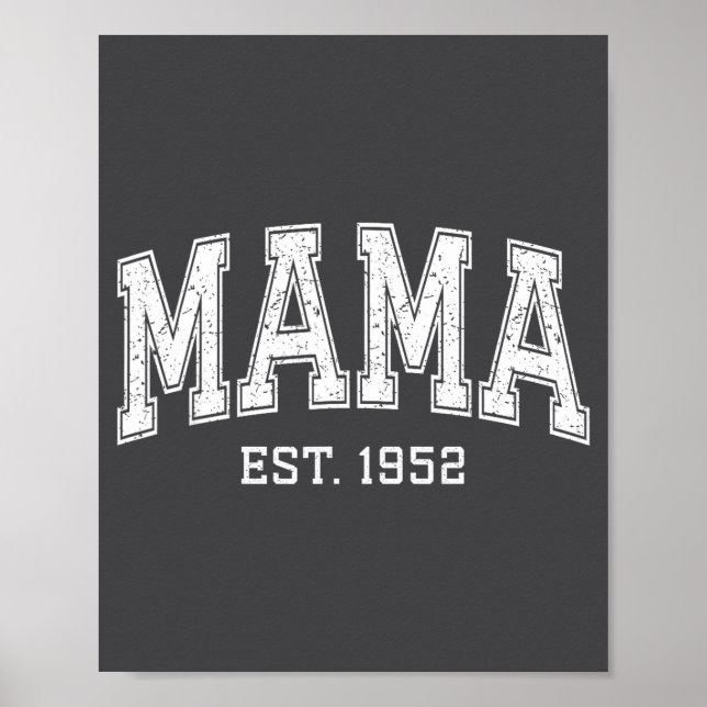 Póster Mama Est 1952 Mom D Mothers Day Ized  (Frente)