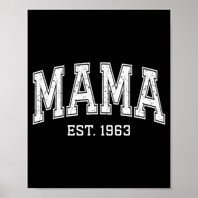 Póster Mama Est 1963 Mom D Mothers Day Ized  (Frente)