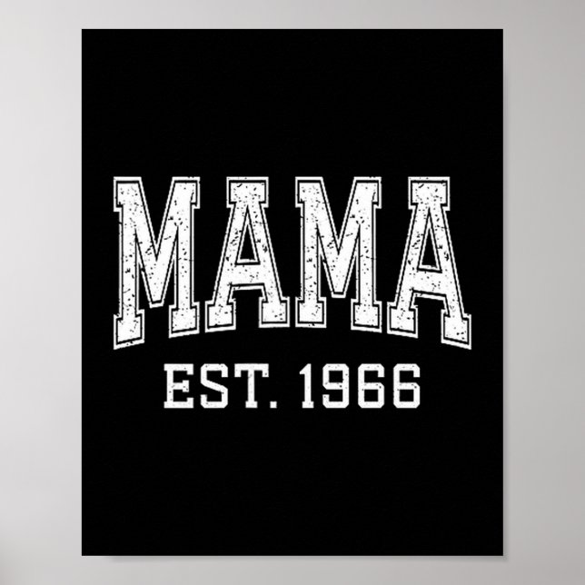 Póster Mama Est 1966 Mom D Mothers Day Ized  (Frente)