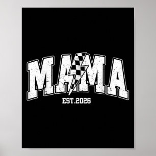 Póster Mama Est 2026 Embarazo Invitación Lightning Bol