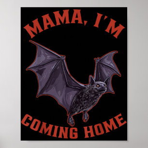 Póster Mamá estoy llegando a casa en Halloween