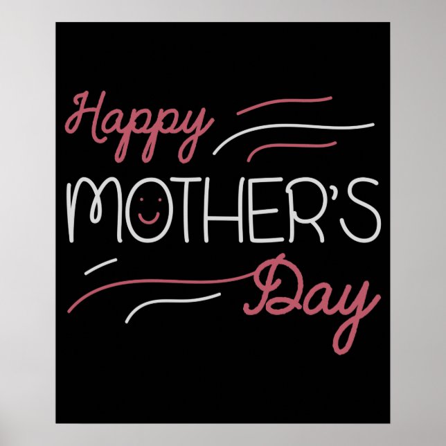 Póster Mamá - Feliz día de la madre (Frente)