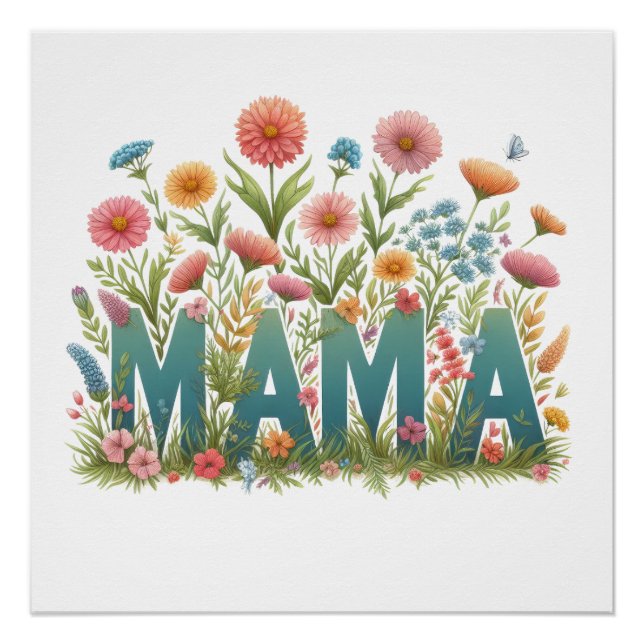 Póster Mama Flowers (Anverso)