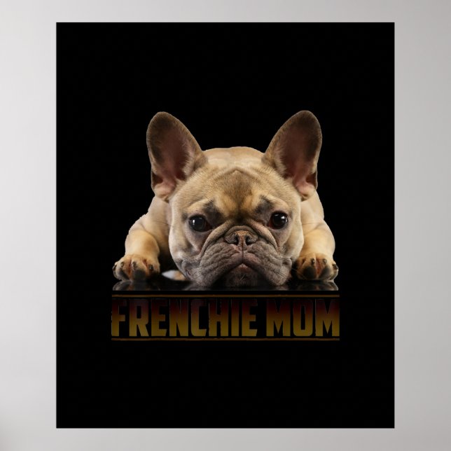Póster mamá frenchie | regalo de mamá de bulldog francés (Frente)